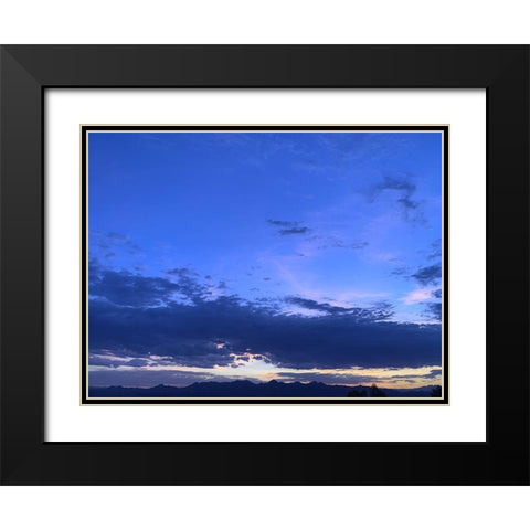 Sunset I Black Modern Wood Framed Art Print with Double Matting by Grayscale