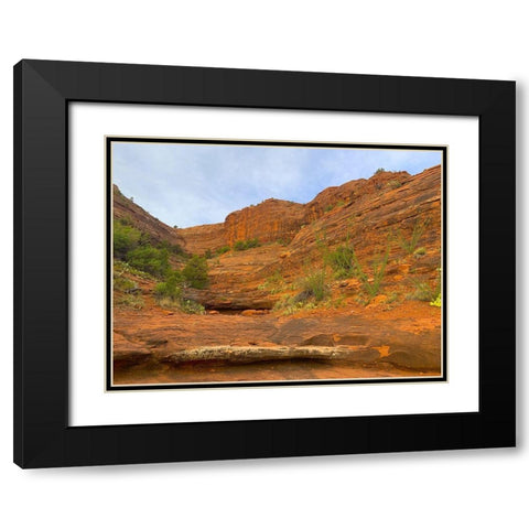 Sedona V Black Modern Wood Framed Art Print with Double Matting by Grayscale