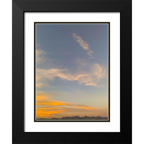Sunset III Black Modern Wood Framed Art Print with Double Matting by Grayscale
