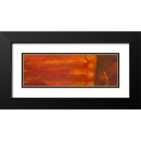 Scroll Painting I Black Modern Wood Framed Art Print with Double Matting by Grayscale