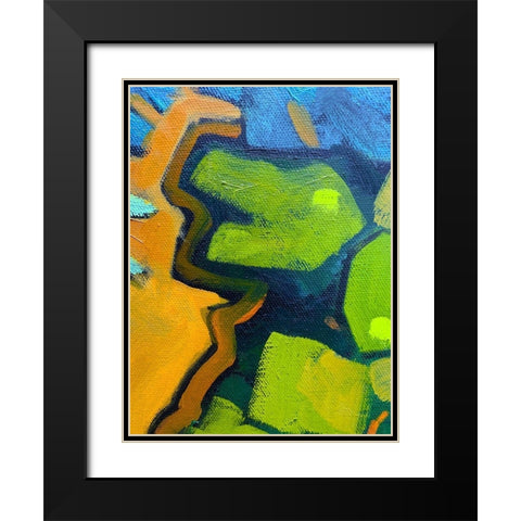 Black Outlines III Black Modern Wood Framed Art Print with Double Matting by Grayscale