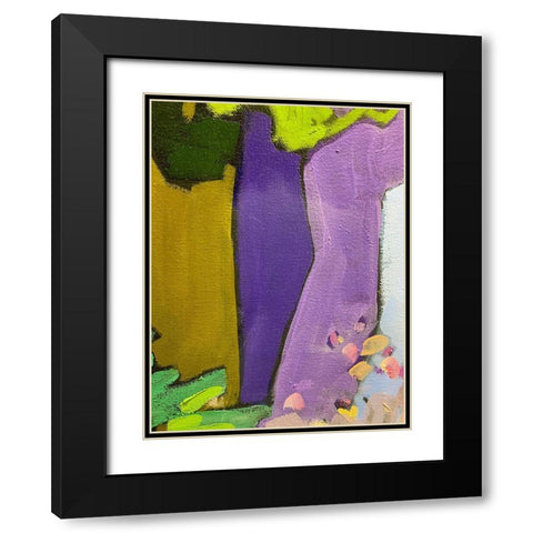 Black Outlines IV Black Modern Wood Framed Art Print with Double Matting by Grayscale