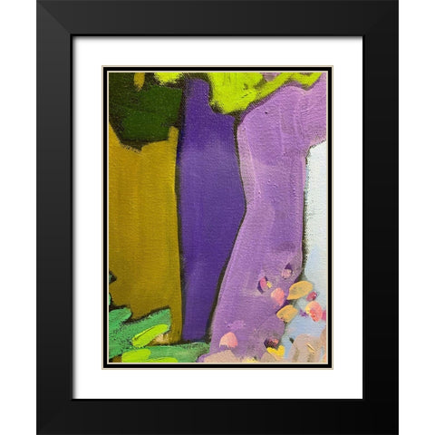 Black Outlines IV Black Modern Wood Framed Art Print with Double Matting by Grayscale
