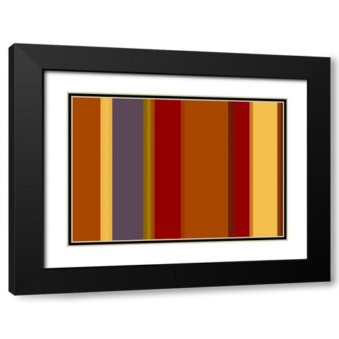 Warm Stripes II Black Modern Wood Framed Art Print with Double Matting by Grayscale