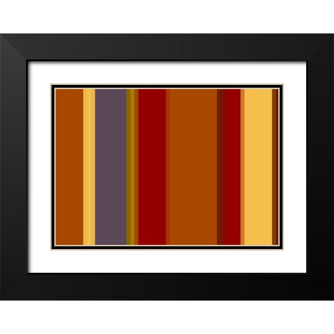 Warm Stripes II Black Modern Wood Framed Art Print with Double Matting by Grayscale