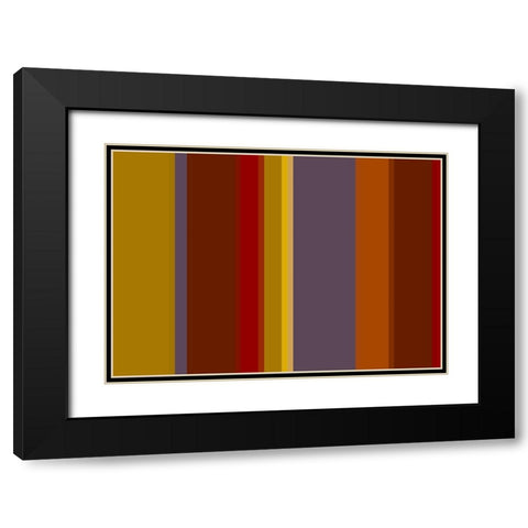 Warm Stripes III Black Modern Wood Framed Art Print with Double Matting by Grayscale