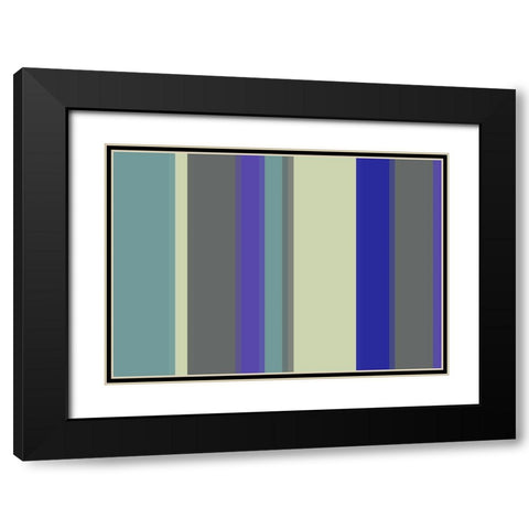 Cool Stripes III Black Modern Wood Framed Art Print with Double Matting by Grayscale