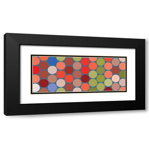 Bright Circles XI Black Modern Wood Framed Art Print with Double Matting by Grayscale