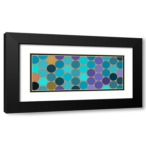 Cool Circles VI Black Modern Wood Framed Art Print with Double Matting by Grayscale