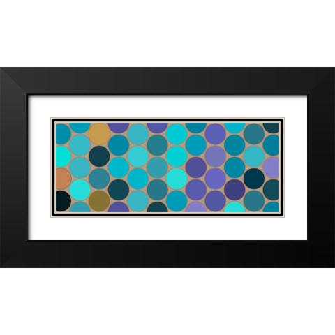 Cool Circles VI Black Modern Wood Framed Art Print with Double Matting by Grayscale