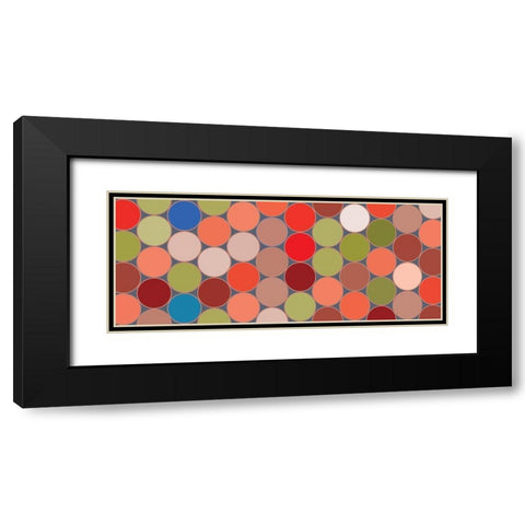 Bright Circles XII Black Modern Wood Framed Art Print with Double Matting by Grayscale