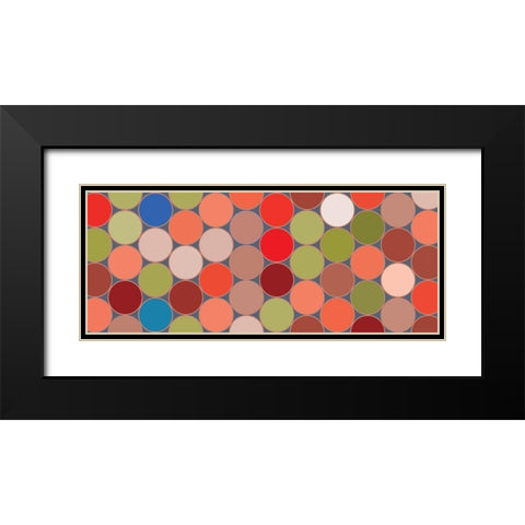 Bright Circles XII Black Modern Wood Framed Art Print with Double Matting by Grayscale