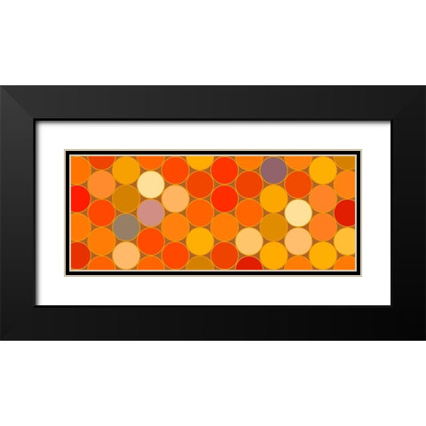 Warm Circles III Black Modern Wood Framed Art Print with Double Matting by Grayscale