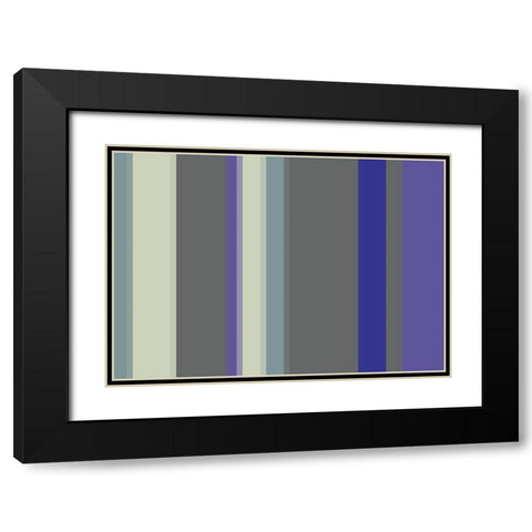 Cool Stripes IV Black Modern Wood Framed Art Print with Double Matting by Grayscale