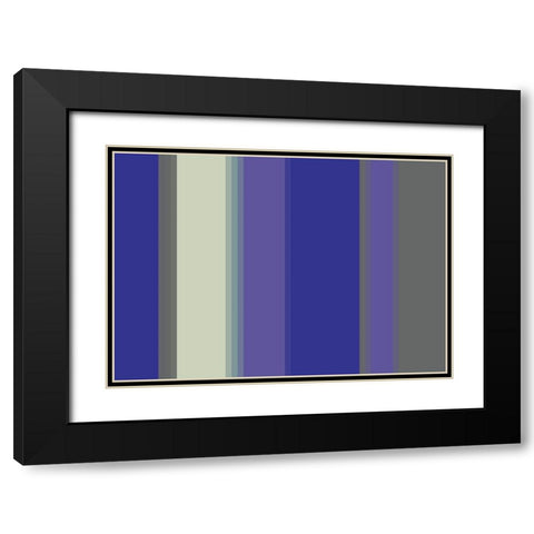 Cool Stripes V Black Modern Wood Framed Art Print with Double Matting by Grayscale