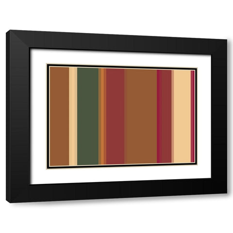 Warm Stripes XIII Black Modern Wood Framed Art Print with Double Matting by Grayscale
