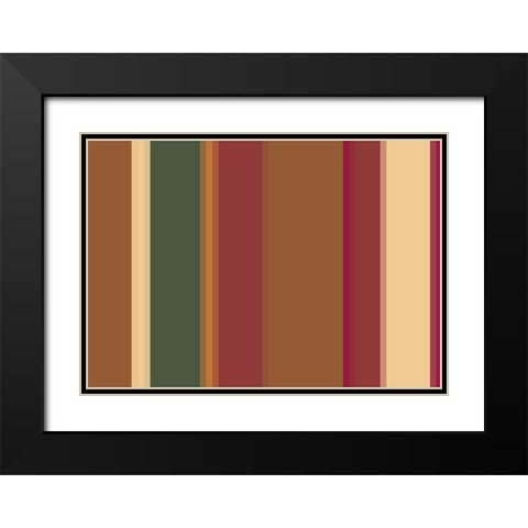 Warm Stripes XIII Black Modern Wood Framed Art Print with Double Matting by Grayscale