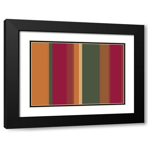 Warm Stripes XIV Black Modern Wood Framed Art Print with Double Matting by Grayscale