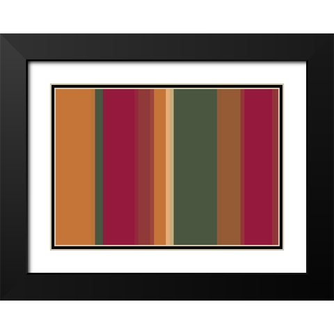 Warm Stripes XIV Black Modern Wood Framed Art Print with Double Matting by Grayscale