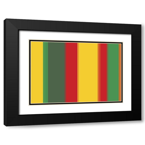 Bright Stripes XIV Black Modern Wood Framed Art Print with Double Matting by Grayscale