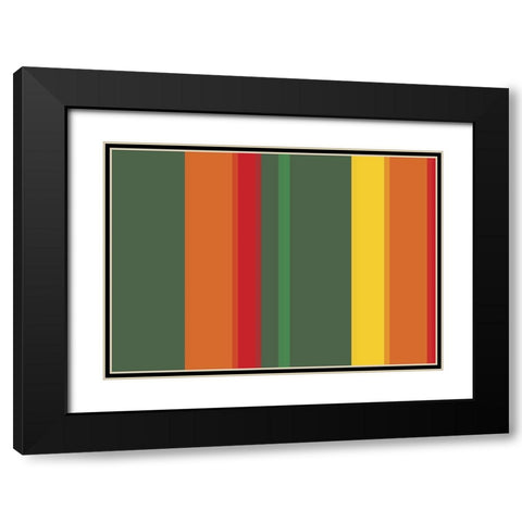 Bright Stripes XV Black Modern Wood Framed Art Print with Double Matting by Grayscale
