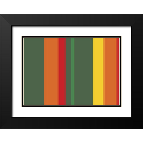 Bright Stripes XV Black Modern Wood Framed Art Print with Double Matting by Grayscale