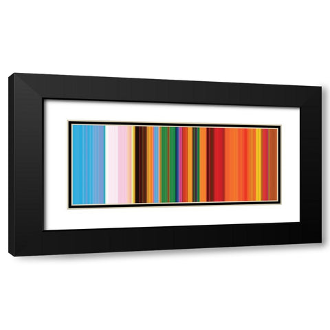 Bright Pinstripes I Black Modern Wood Framed Art Print with Double Matting by Grayscale