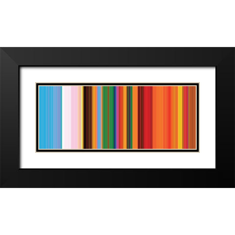 Bright Pinstripes I Black Modern Wood Framed Art Print with Double Matting by Grayscale