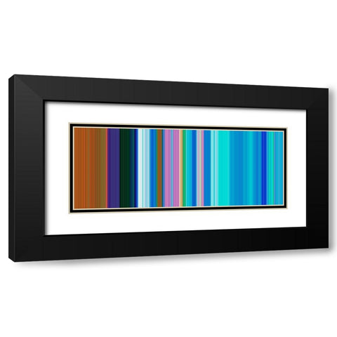 Cool Pinstripes I Black Modern Wood Framed Art Print with Double Matting by Grayscale