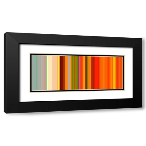 Warm Pinstripes I Black Modern Wood Framed Art Print with Double Matting by Grayscale