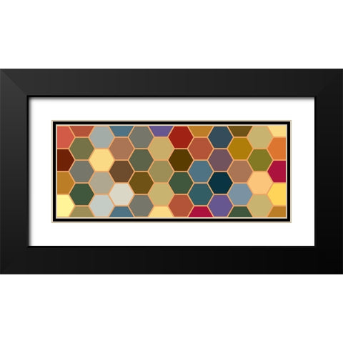 Bright Hive XXI Black Modern Wood Framed Art Print with Double Matting by Grayscale
