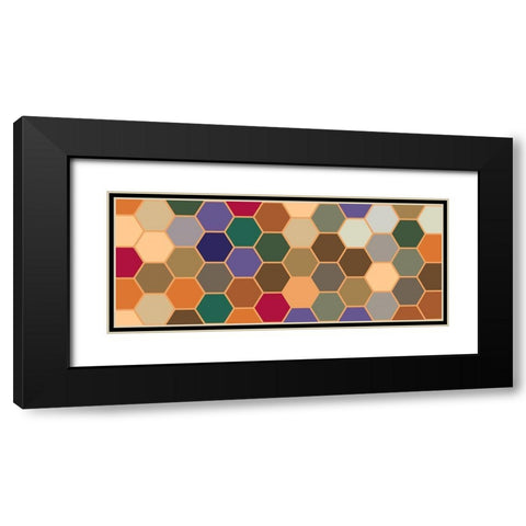 Bright Hive XXII Black Modern Wood Framed Art Print with Double Matting by Grayscale