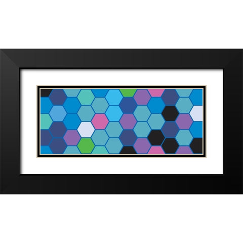 Cool Hive II Black Modern Wood Framed Art Print with Double Matting by Grayscale