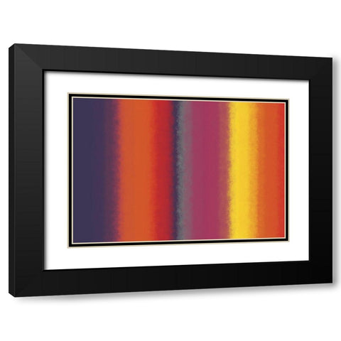 Bright Texture Stripes I Black Modern Wood Framed Art Print with Double Matting by Grayscale