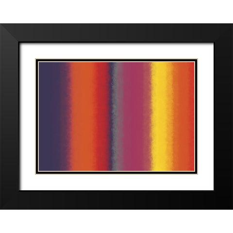 Bright Texture Stripes I Black Modern Wood Framed Art Print with Double Matting by Grayscale