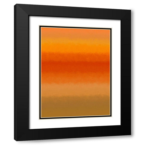 Warm Texture Stripes I Black Modern Wood Framed Art Print with Double Matting by Grayscale