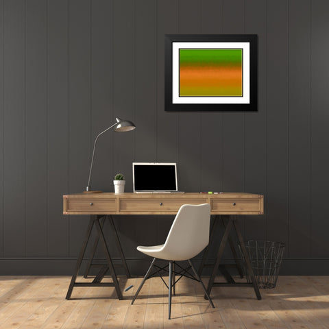 Green Texture Stripes II Black Modern Wood Framed Art Print with Double Matting by Grayscale