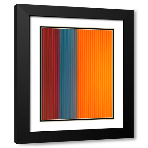 Fabric Pinstripes I Black Modern Wood Framed Art Print with Double Matting by Grayscale