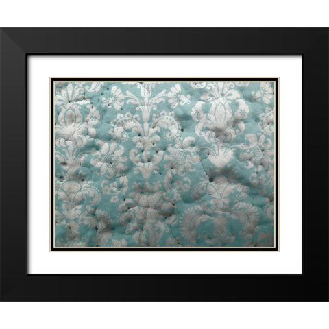 Painted Stencil I Black Modern Wood Framed Art Print with Double Matting by Grayscale