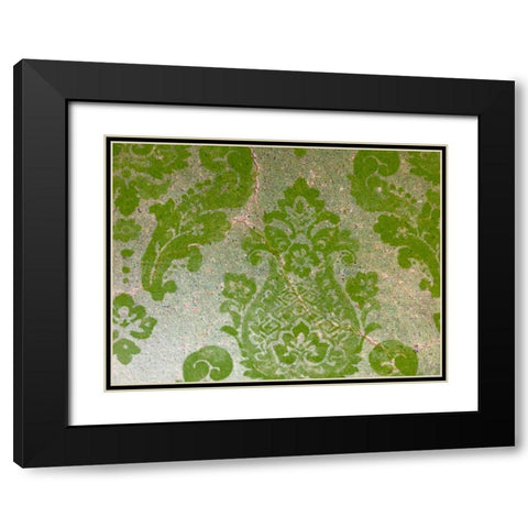 Painted Stencil II Black Modern Wood Framed Art Print with Double Matting by Grayscale