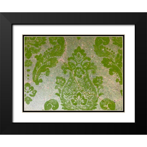 Painted Stencil II Black Modern Wood Framed Art Print with Double Matting by Grayscale