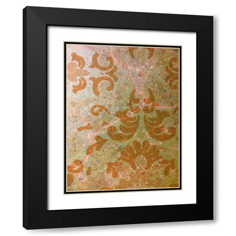 Painted Stencil III Black Modern Wood Framed Art Print with Double Matting by Grayscale