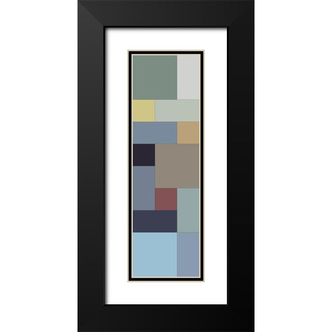 Totem III Black Modern Wood Framed Art Print with Double Matting by Grayscale