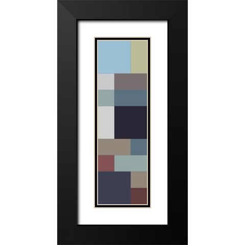 Totem IV Black Modern Wood Framed Art Print with Double Matting by Grayscale