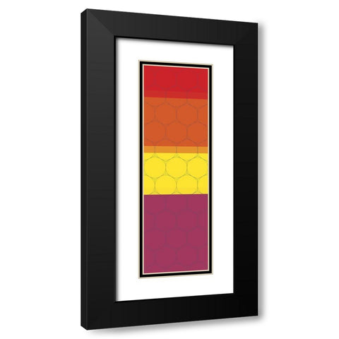 Totem V Black Modern Wood Framed Art Print with Double Matting by Grayscale
