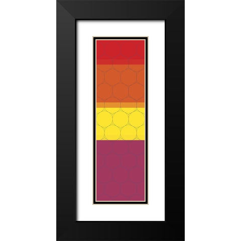 Totem V Black Modern Wood Framed Art Print with Double Matting by Grayscale