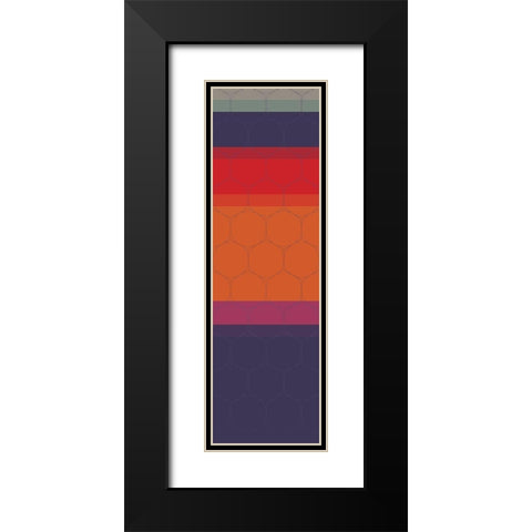 Totem VI Black Modern Wood Framed Art Print with Double Matting by Grayscale