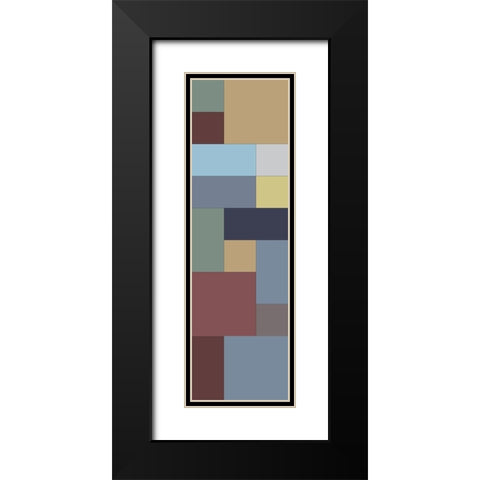 Totem VII Black Modern Wood Framed Art Print with Double Matting by Grayscale