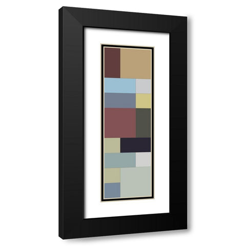 Totem XII Black Modern Wood Framed Art Print with Double Matting by Grayscale