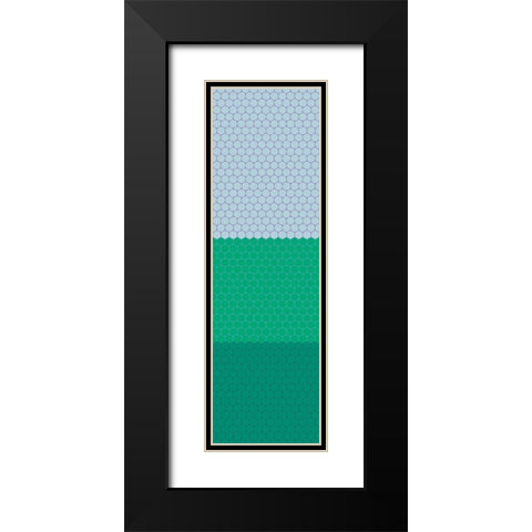 Totem XIX Black Modern Wood Framed Art Print with Double Matting by Grayscale
